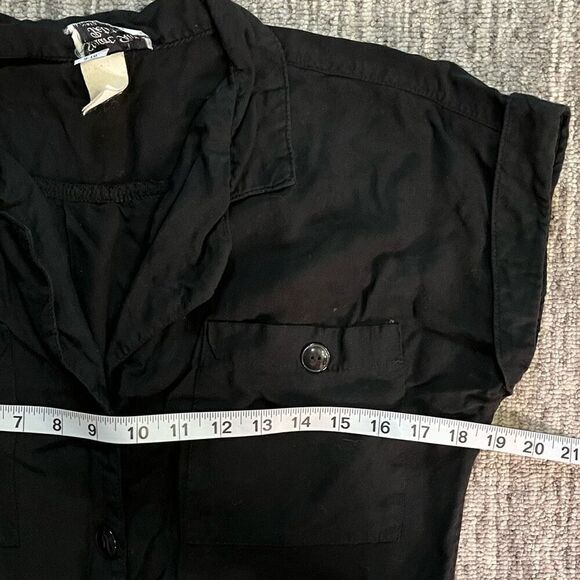 Stuart Alan Petites Women’s Size 9-10 Fit‎ & Flare Shirt Dress Black Pockets - Picture 6 of 10